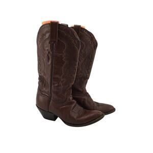 Vintage Dan Post Western Boots Womens 8M Brown Dark Cherry DP3211R Leather